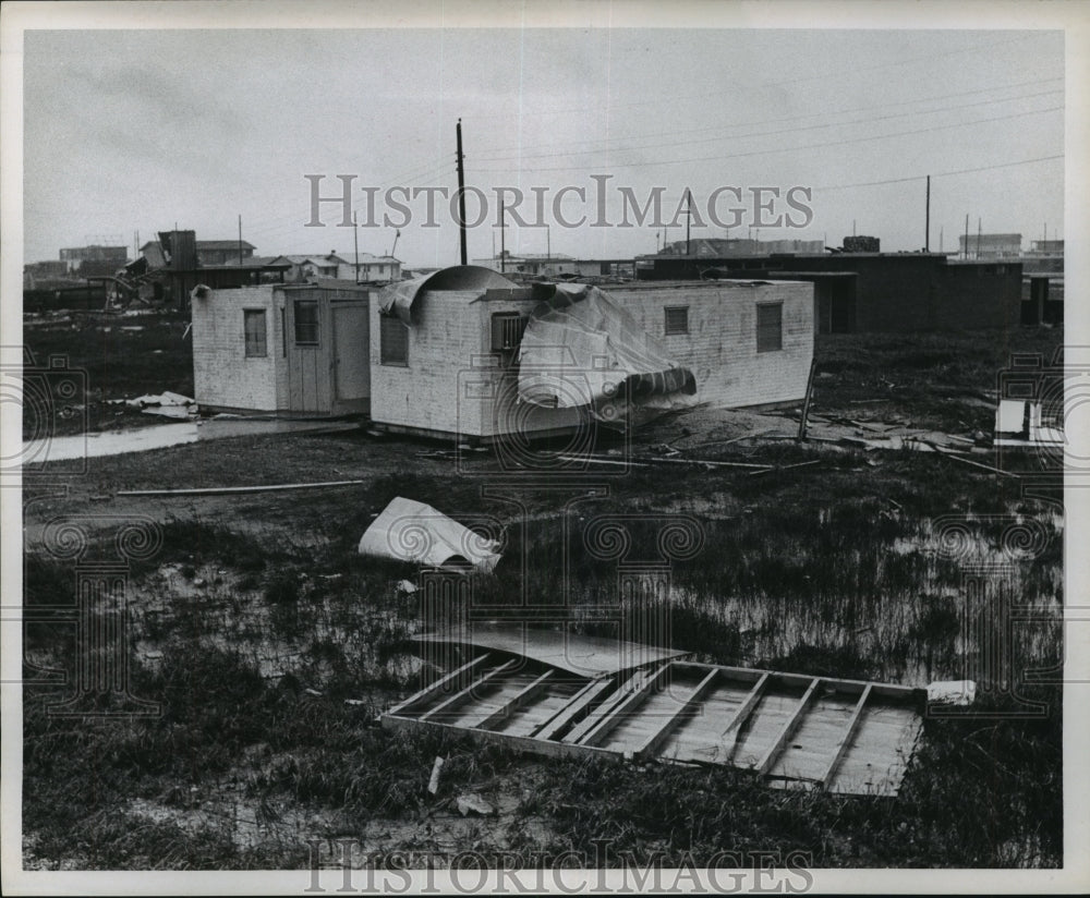 1967 Trailer homes wrecked by Hurricane Beulah - South Padre Island-Historic Images