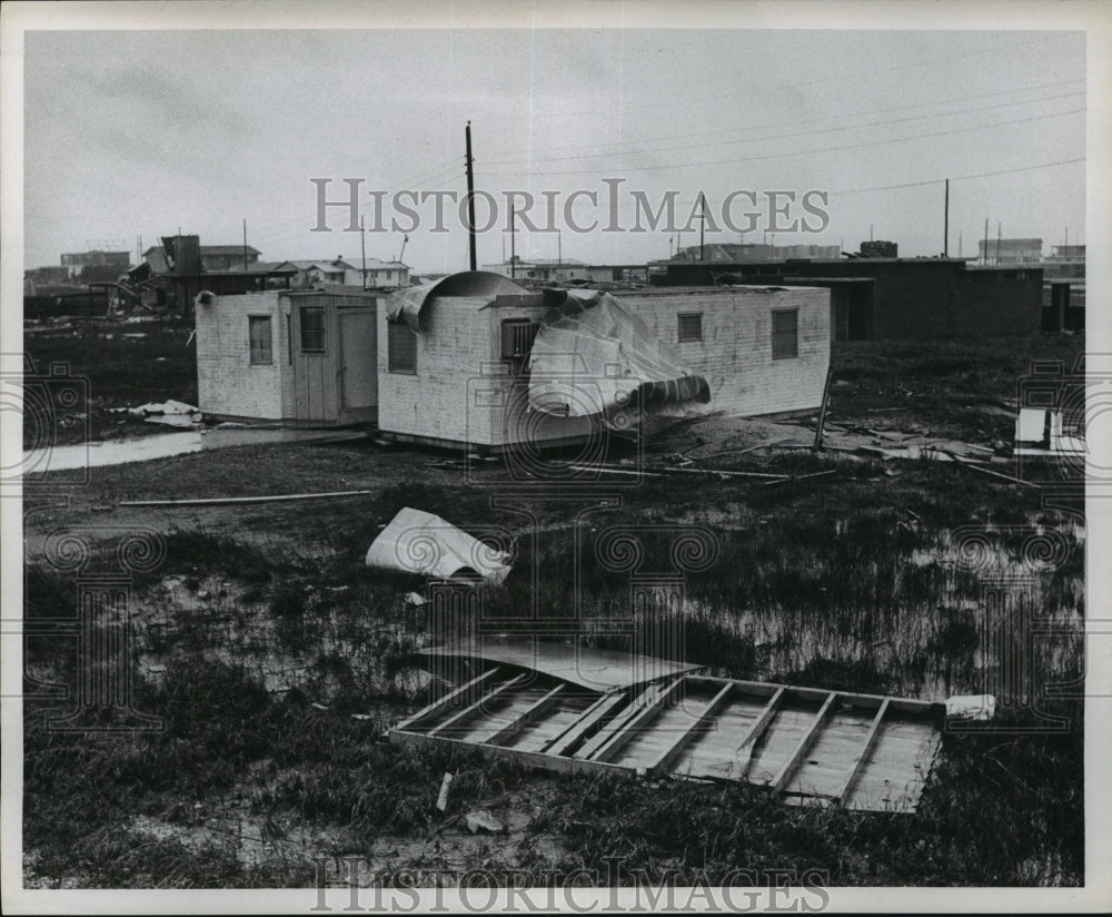1967 Trailer homes wrecked by Hurricane Beulah - South Padre Island-Historic Images