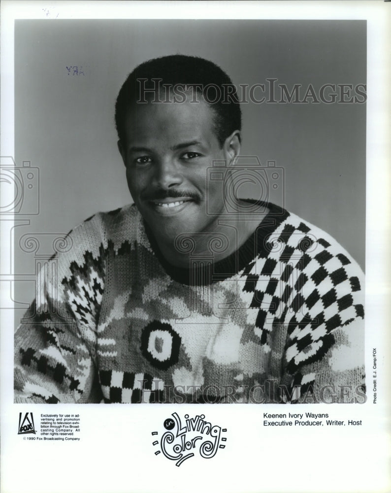 1990 Press Photo Keenen Ivory Wayans writes and produces "In Living Color" - Historic Images