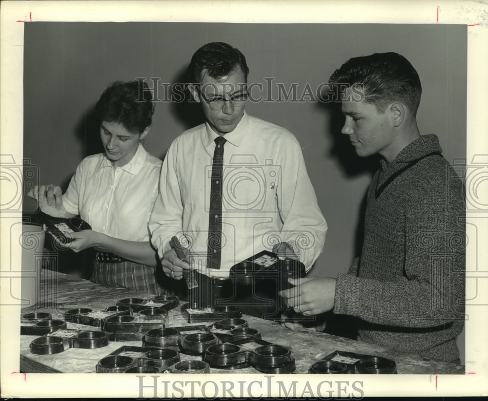 1962 Press Photo Students at Junior Achievement program in Houston - hca36056 - Historic Images