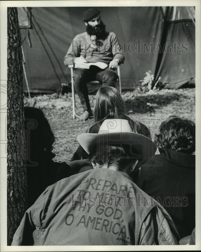 1969 Press Photo Scene at Revolutionary Christian outdoor service in Houston-Historic Images