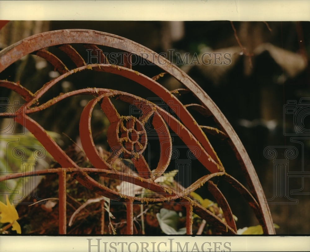 1996 Press Photo Garden photograph on display at Mai&#39;s Nail Perfection - Houston - Historic Images