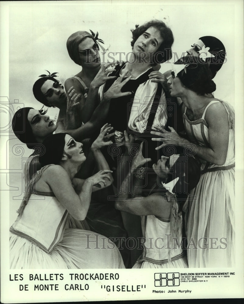 1981 Press Photo "Giselle" dancers from Les Ballets Trocadero de Monte Carlo - Historic Images