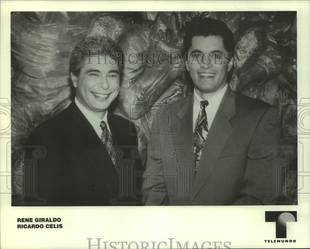 1997 Press Photo Rene Giraldo and Ricardo Celis of KTMD-TV - Historic Images