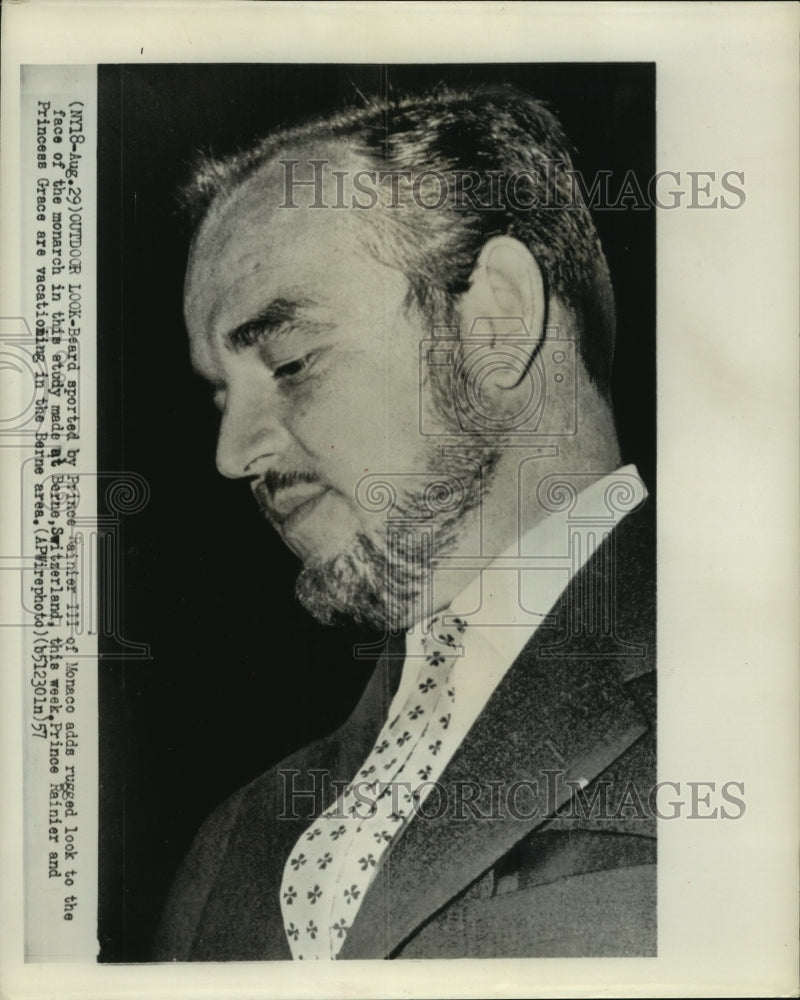 1957 Press Photo Prince Rainier of Monaco in Berne,Sitzerland - hca40894 - Historic Images