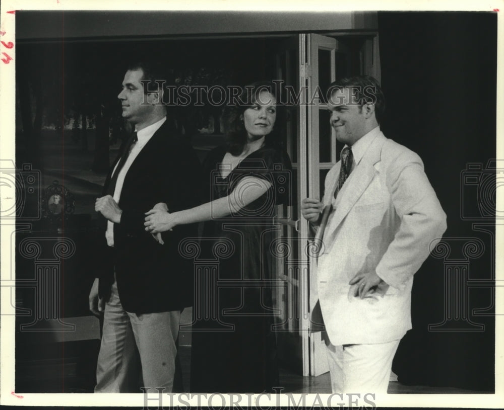 1988 Press Photo Cast of "The Philadelphia Story" at Main Street Theater Houston - Historic Images