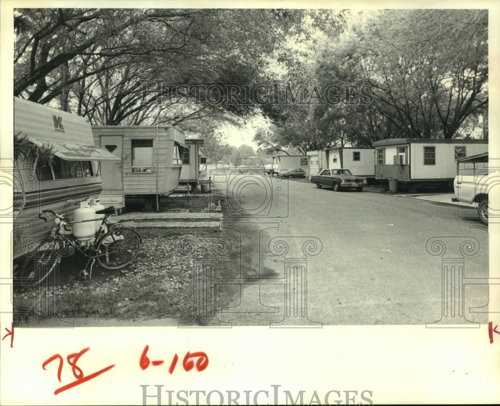 1980 Press Photo A movile home park within Houston&#39;s city limits - Historic Images