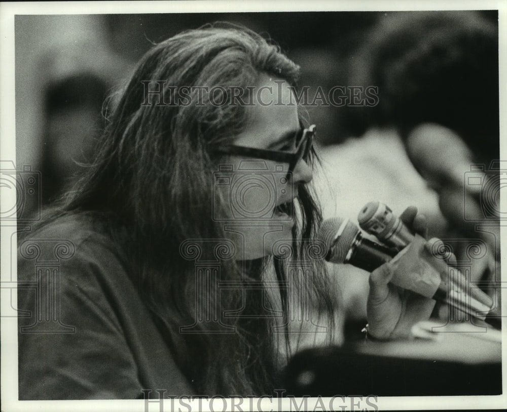 1977 Press Photo Speaker at National Women&#39;s Conference in Houston - hca45803 - Historic Images