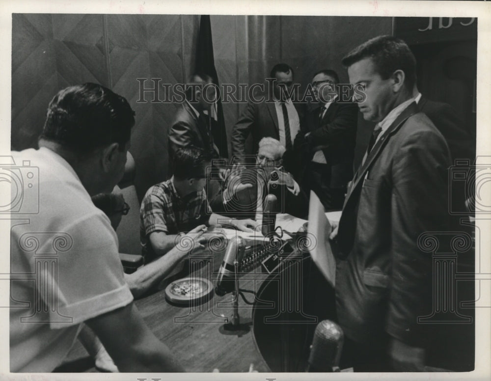 1964 Houston business meeting; mosquitoes - Historic Images