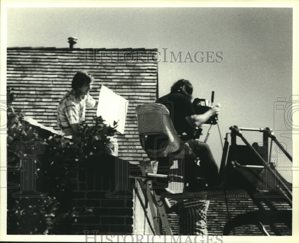 1980 Press Photo Filming of movie on location - hca47264- Historic Images