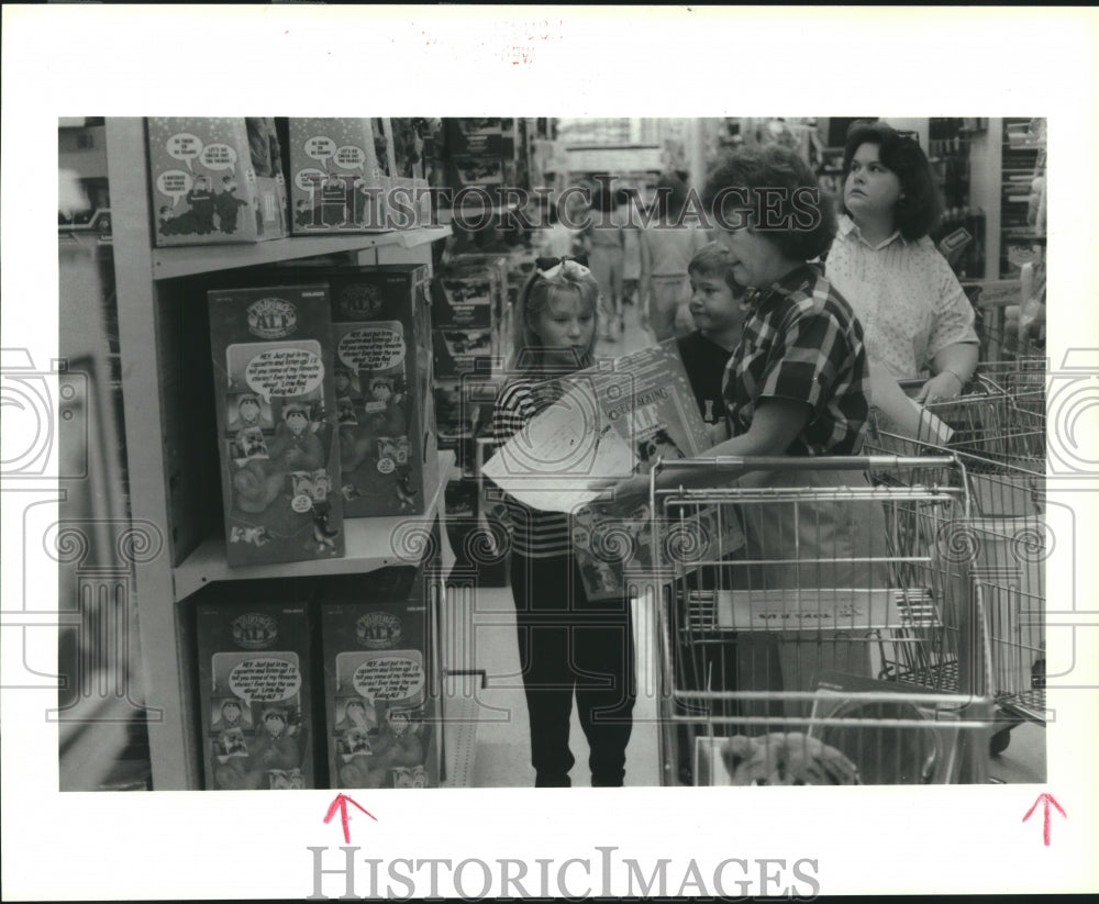 1988 Press Photo Lindsay Urquhart,mom Cathy-Multiple Sclerosis Readathon-Houston - Historic Images