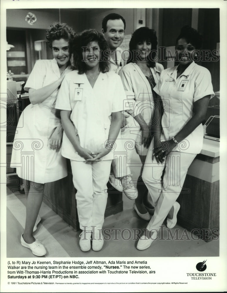 1991 Press Photo &quot;Nurses&quot; cast: NBC TV sries - hca47756 - Historic Images