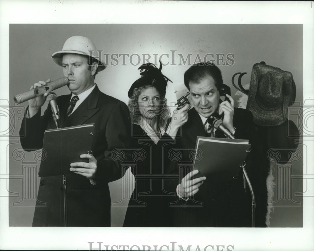1986 Press Photo Cast of "Grandpa Hasn't Moved in Days" - Radio Music Theater TX - Historic Images