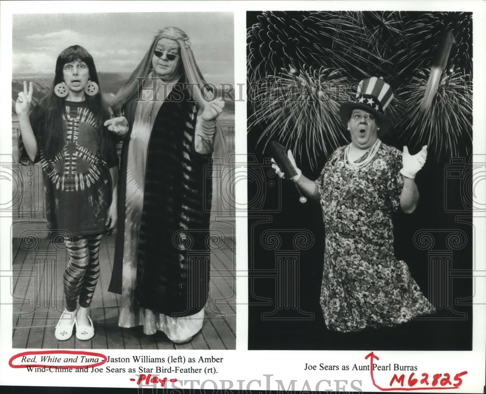 1998 Press Photo Jaston Williams & Joe Sears star in play "Red, White and Tuna" - Historic Images