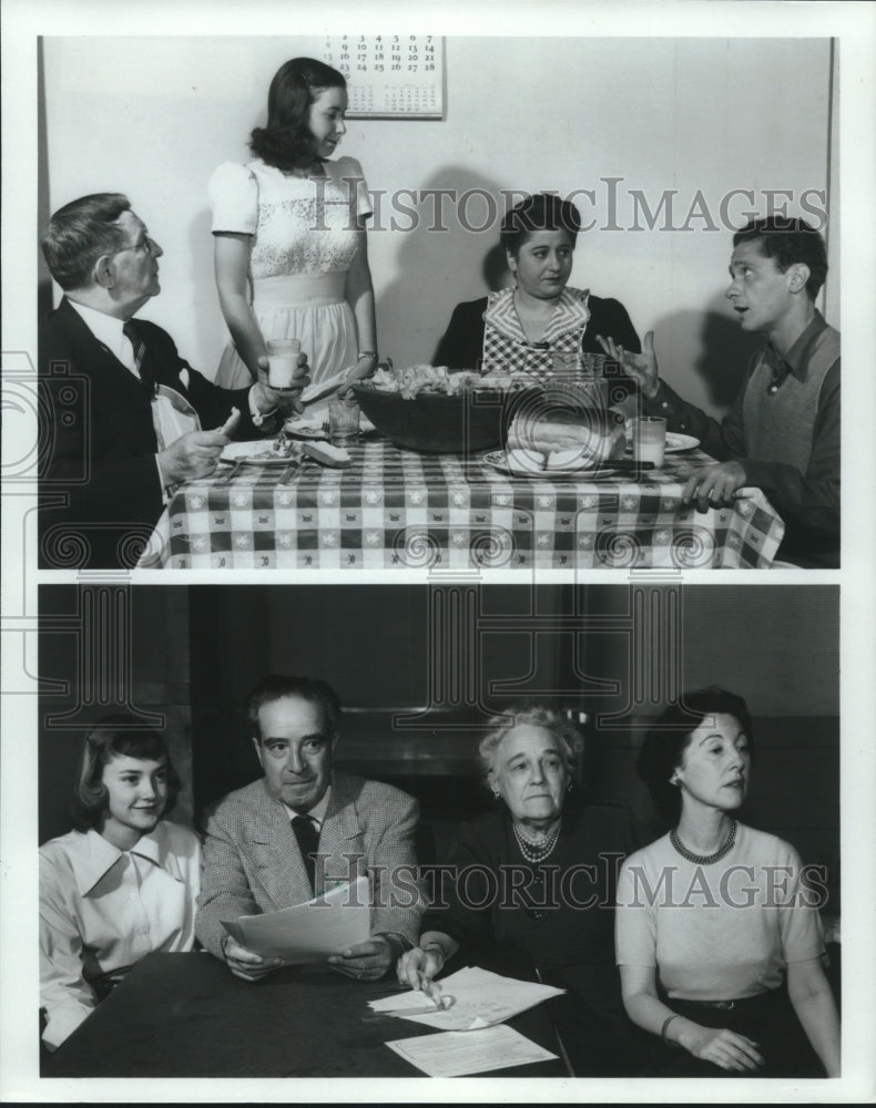 1986 Press Photo Cast Members of &quot;The Goldbergs&quot; and &quot;One Man&#39;s Family&quot; on Radio- Historic Images