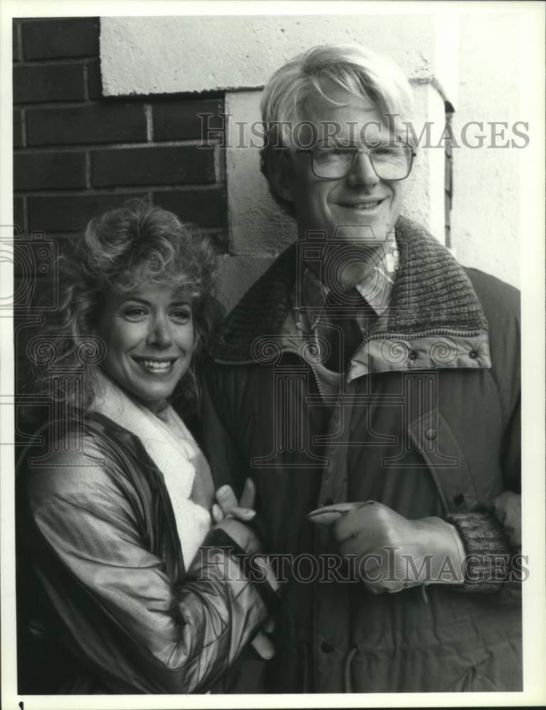 1987 Press Photo NBC-TV&#39;s &quot;St. Elsewhere&quot; stars Jennifer Savidge &amp; Ed Begley Jr.- Historic Images