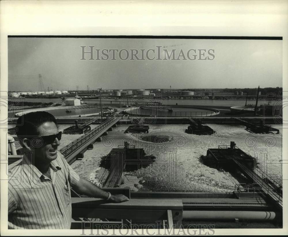 1973 Oscar Davis at a Gulf Coast Waste Disposal Authority plant - Historic Images
