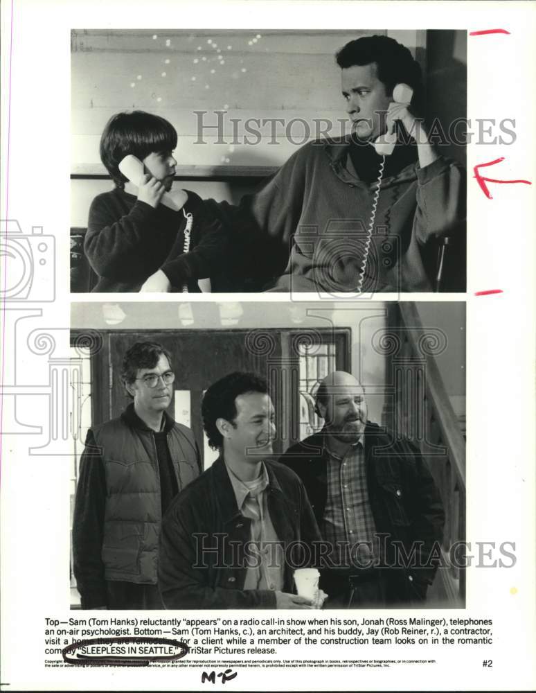 1993 Press Photo Cast Members in Scenes from "Sleepless In Seattle" Movie- Historic Images