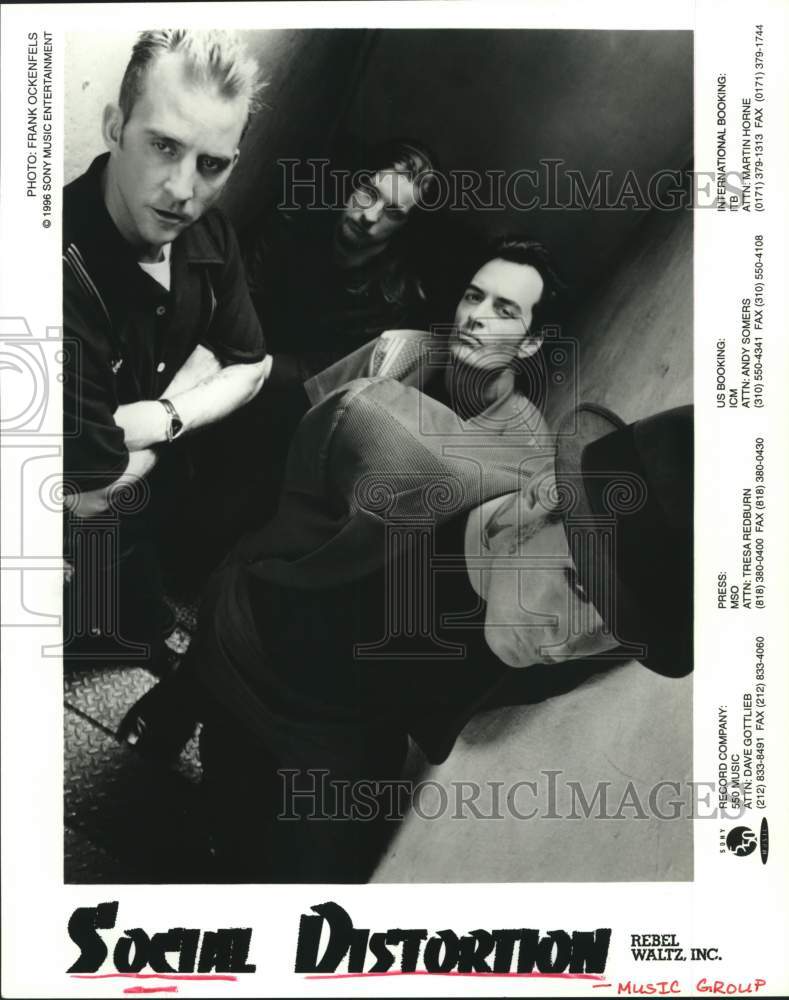 1996 Press Photo Social Distortion music group members - hca53672- Historic Images