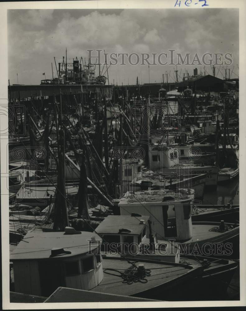 1969 Press Photo Shrimp Boats in Galveston, Texas - hca53747 - Historic Images