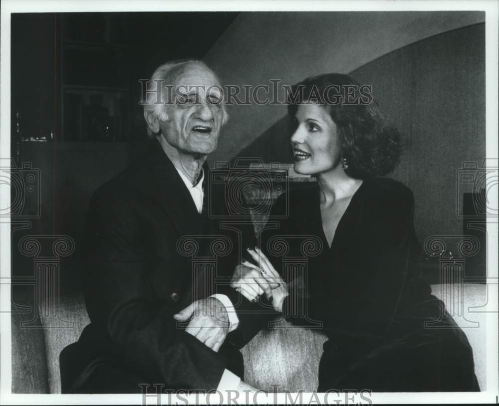 1987 Press Photo Arthur Tracy, Lucie Arnaz in &quot;Social Security, Houston, Texas- Historic Images