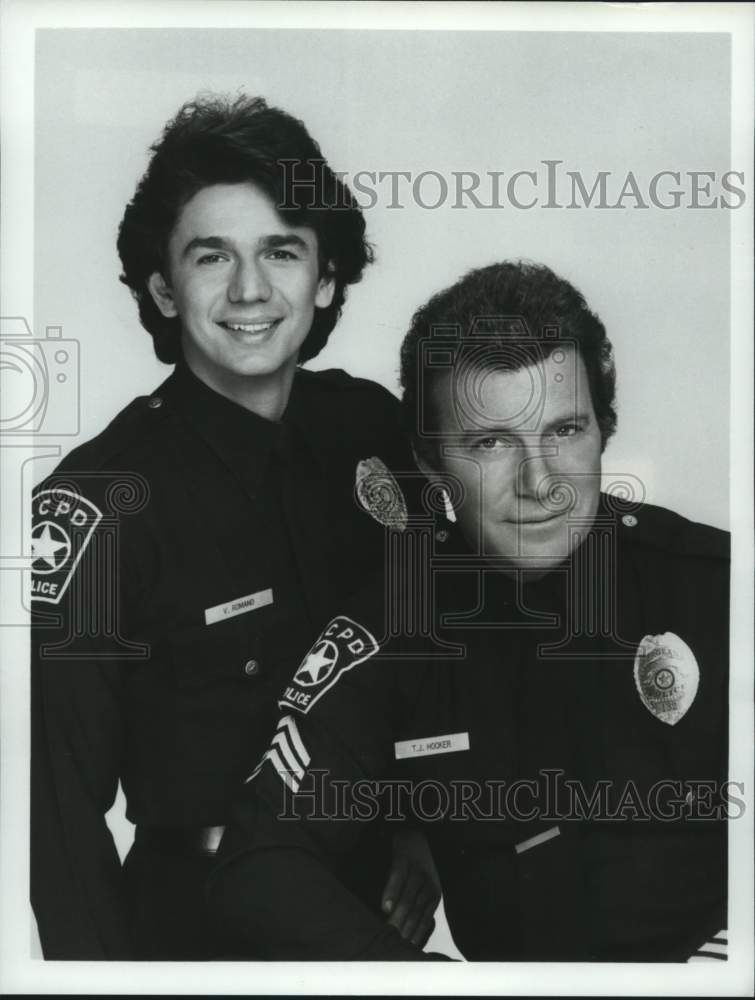 1982 Press Photo Adrian Zmed and William Shatner star in &quot;T.J.Hooker&quot; on ABC -TV- Historic Images