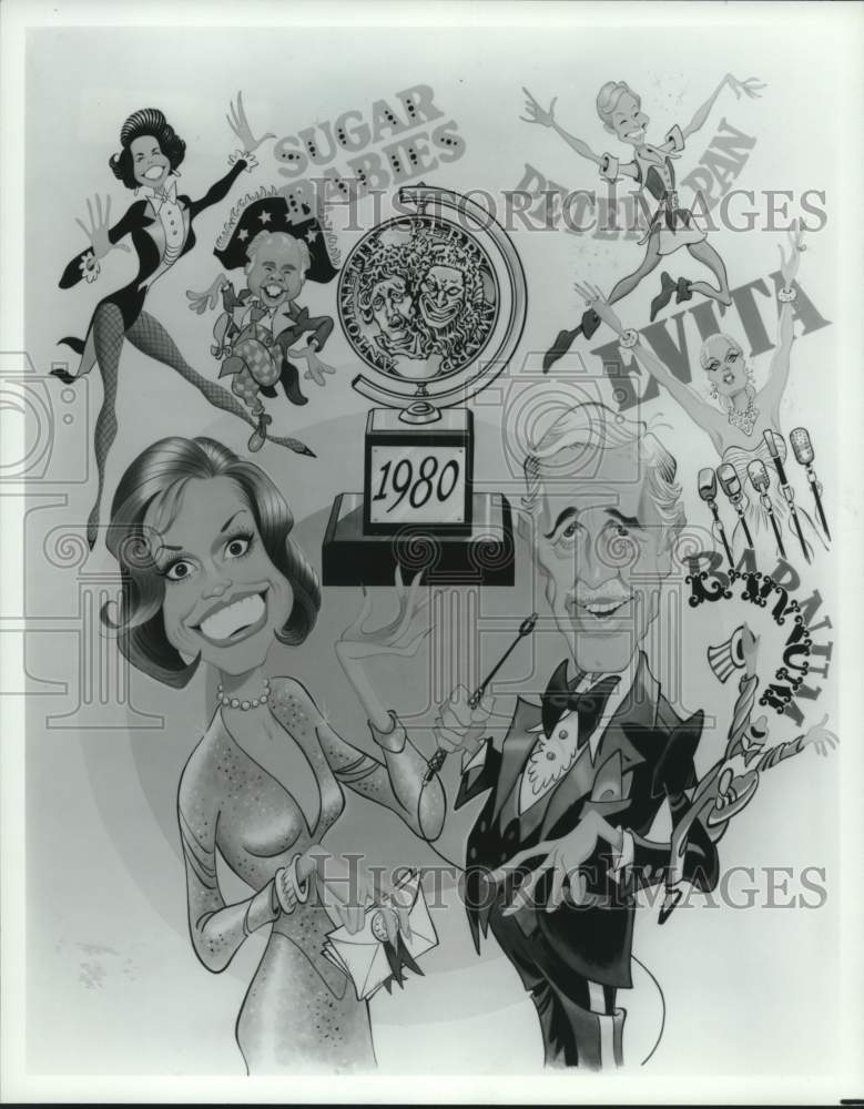 1980 Press Photo Antoinette Perry (Tony) Awards advertisement illustration- Historic Images