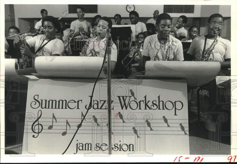 1983 Press Photo Performers at Summer Jazz Workshop in Houston, Texas- Historic Images