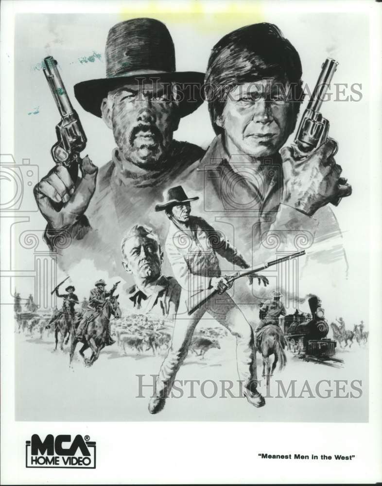 1986 Press Photo &quot;Meanest Men in the West&quot; an MCA Home Video Recording- Historic Images