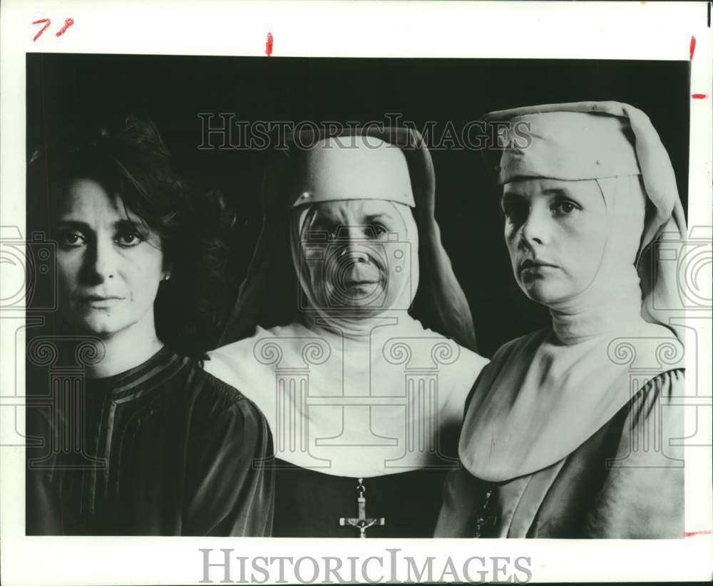 1984 Press Photo Actresses In &quot;Agnes of God&quot; Play At the Tower Theatre, Houston- Historic Images