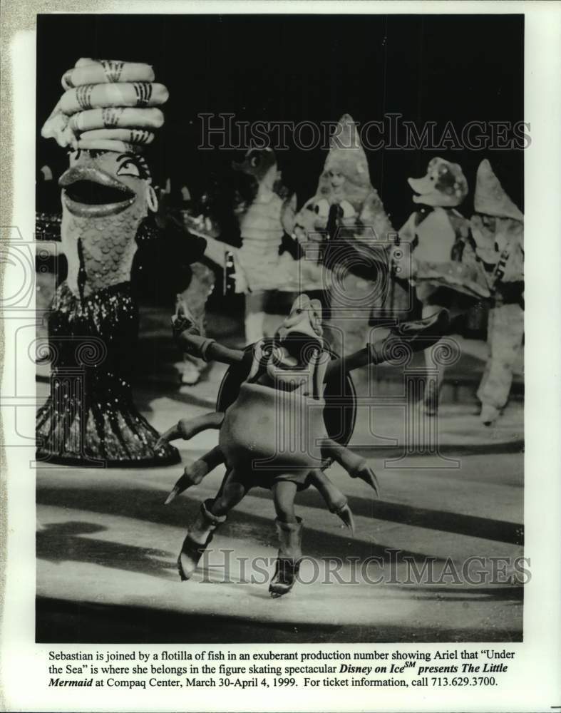 1999 Press Photo Scene from &quot;Disney On Ice&quot; presents the Little Mermaid&quot;- Historic Images