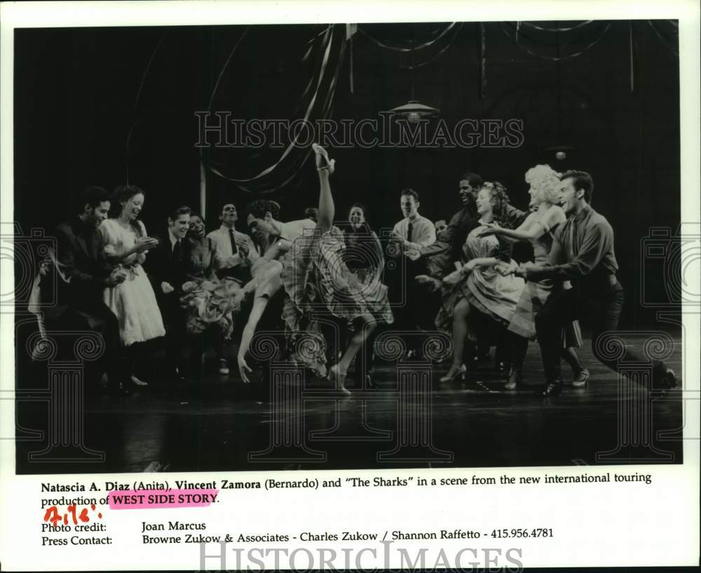 1996 Press Photo Actors and Dancers In &quot;West Side Story&quot; Musical - hca58470- Historic Images