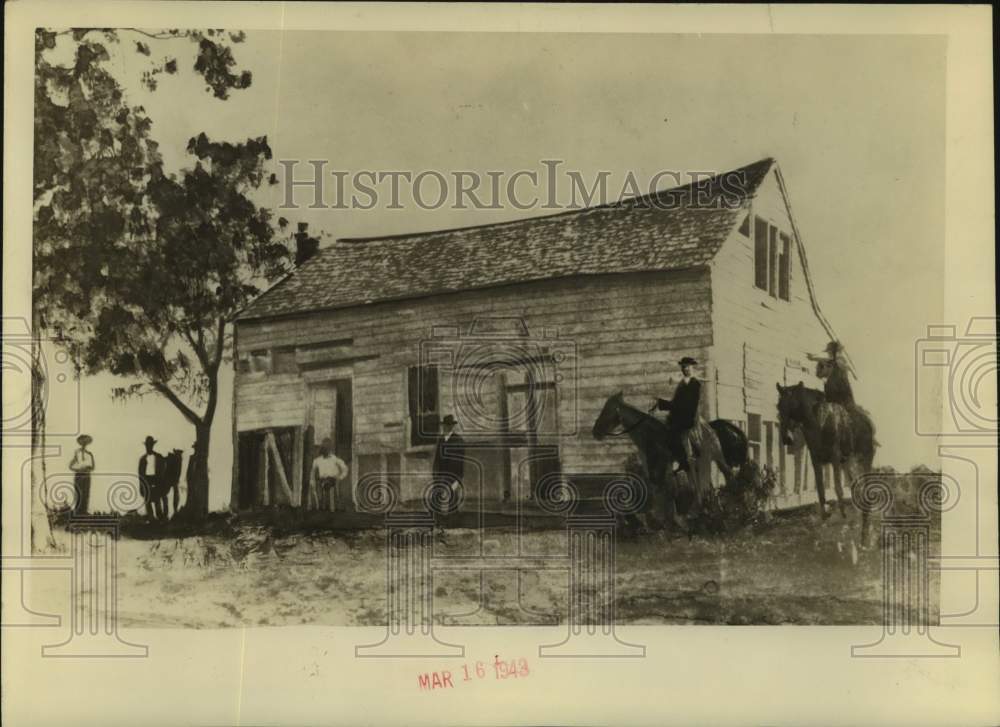 1943 Press Photo Building Where Texas Declaration of Independence Signed- Historic Images