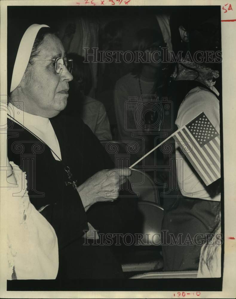 1969 Press Photo Nun At a Young Texans for Decency Rally - hca59403- Historic Images