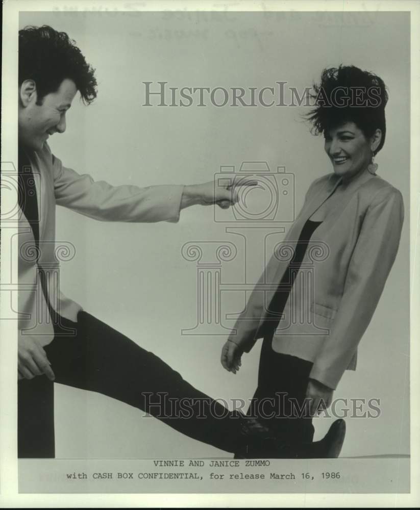 1986 Press Photo Pop duo Vinnie and Janice Zummo - hca59682- Historic Images