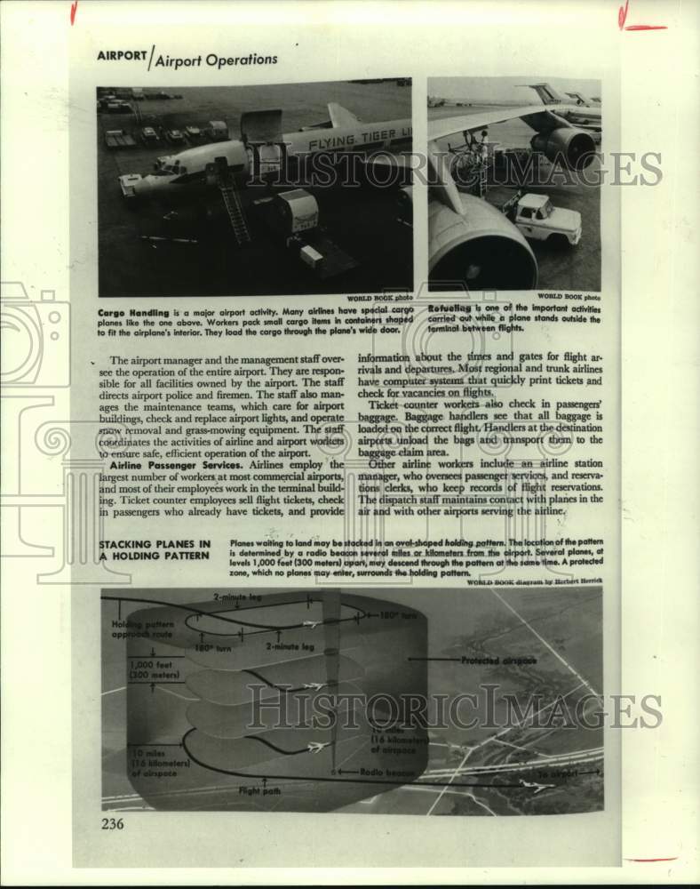 1985 Press Photo Airport Page of World Book Encyclopedia - hca59729- Historic Images