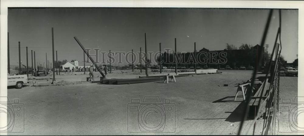 1967 Press Photo Construction of band hall and auditorium - Wink, Texas- Historic Images