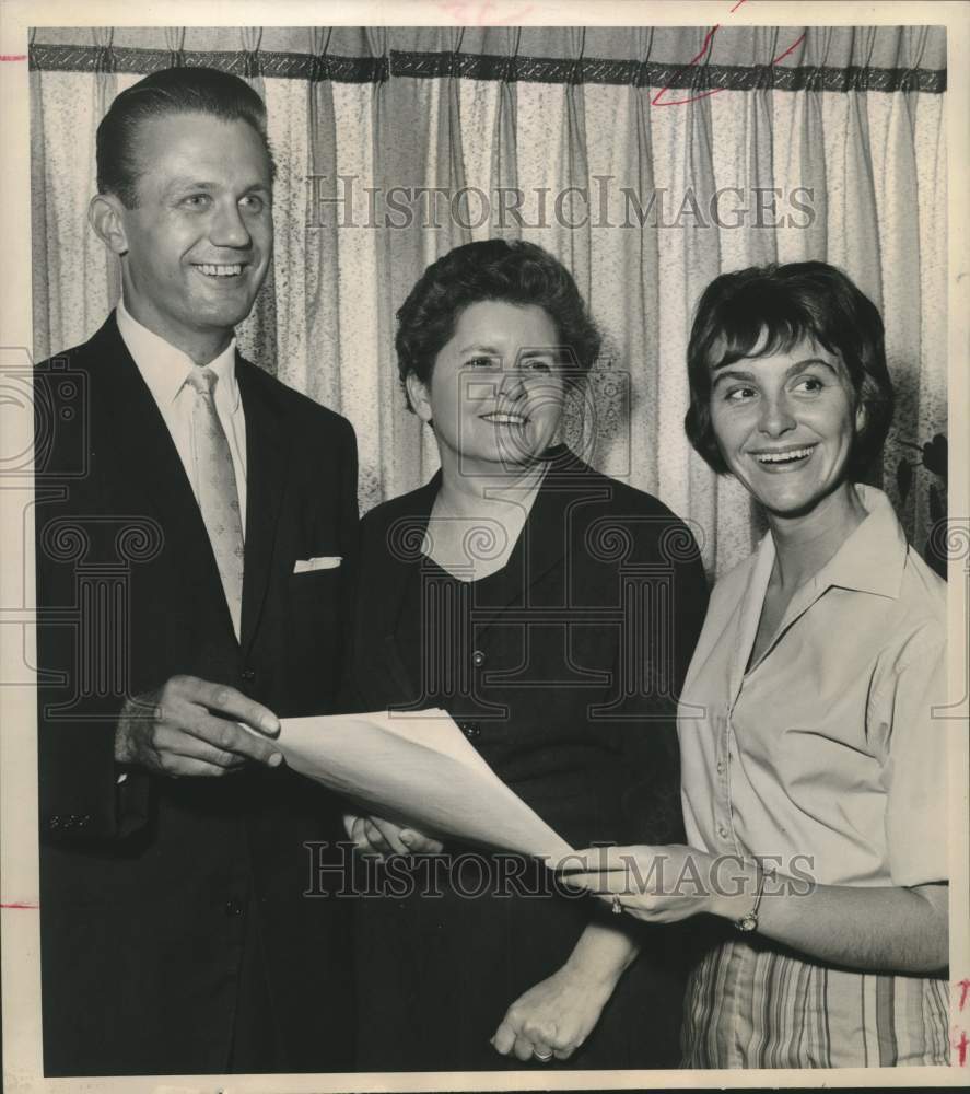 1961 Press Photo Pasadena Little Theatre &quot;Oscar&quot; nominated actors, Texas- Historic Images