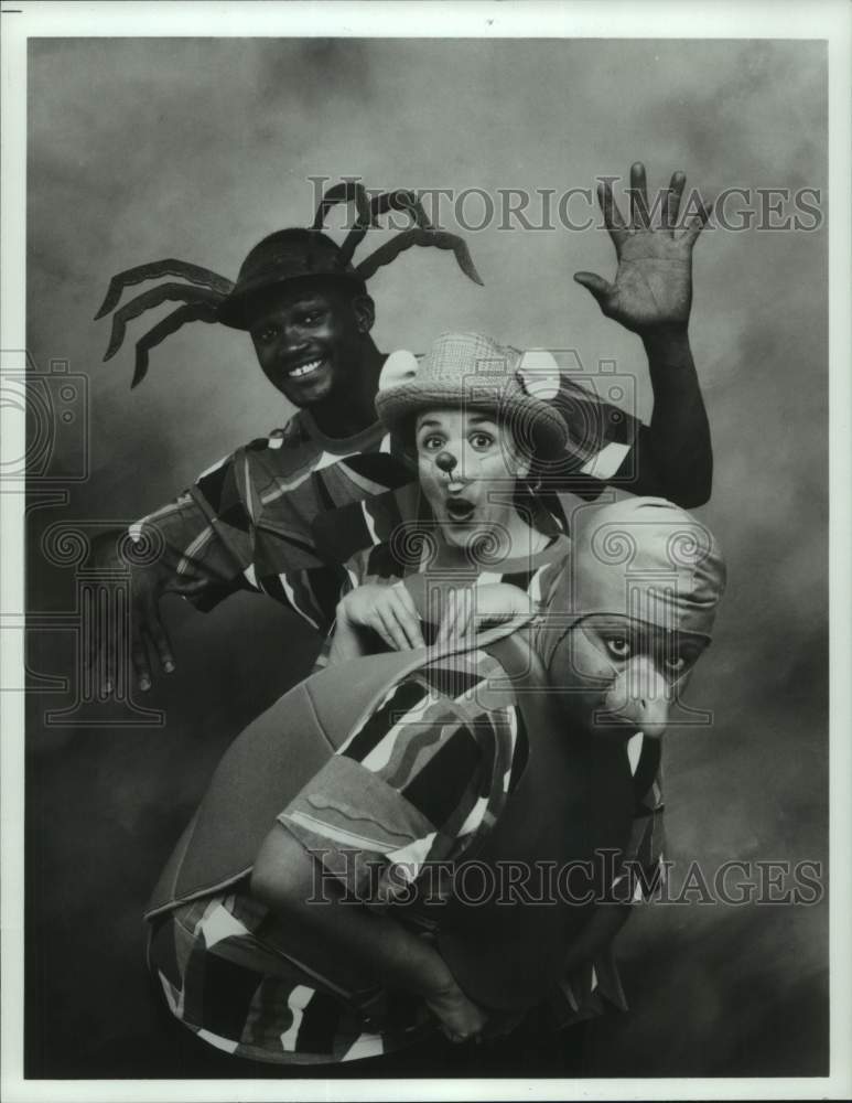 1993 Press Photo Mimes Michael Ballard, Alicia Church &amp; Joyce Murray in Texas- Historic Images