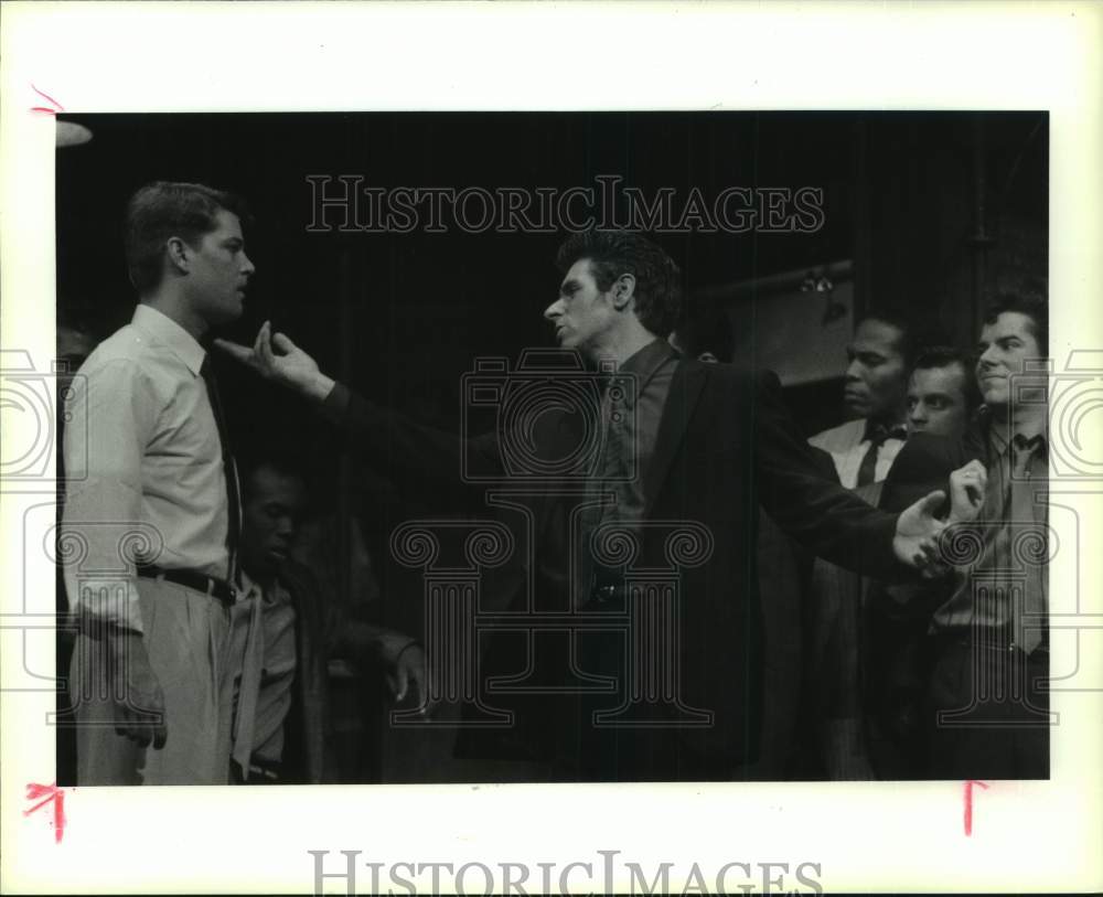 1991 Press Photo Dress rehearsal for West Side Story-Theater Under the Stars-TX- Historic Images