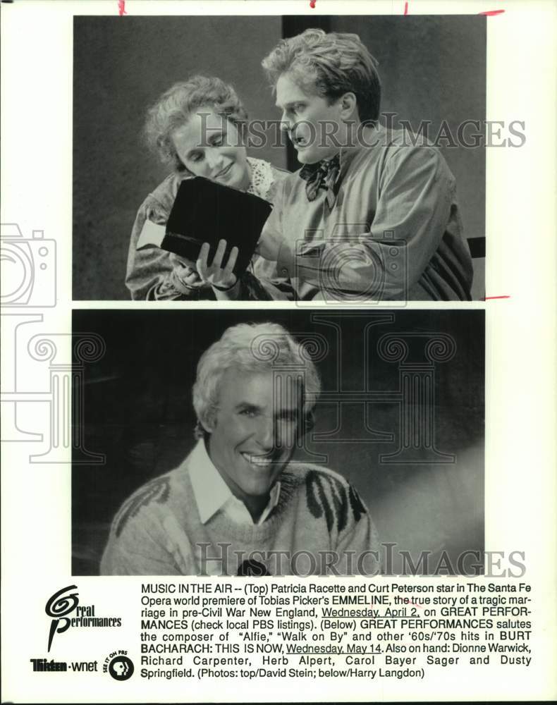 1997 Press Photo Santa Fe Opera and Burt Bacharach on &quot;Great Performances&quot;- Historic Images