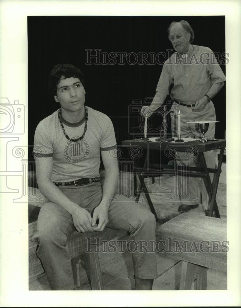 1988 Press Photo John Cagan, Robert Donley in &quot;I&#39;m Glad I Saw You&quot;, Houston- Historic Images