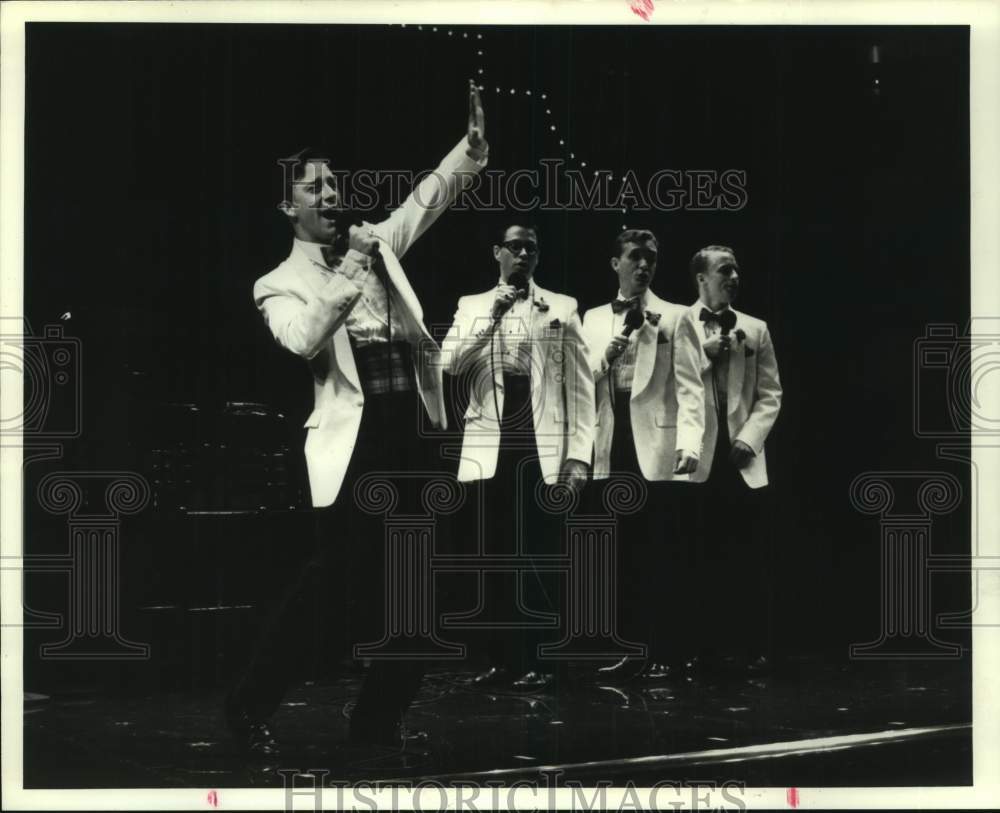 1992 Press Photo The Four Plaids quartet perform at Old Globe Theatre, San Diego- Historic Images