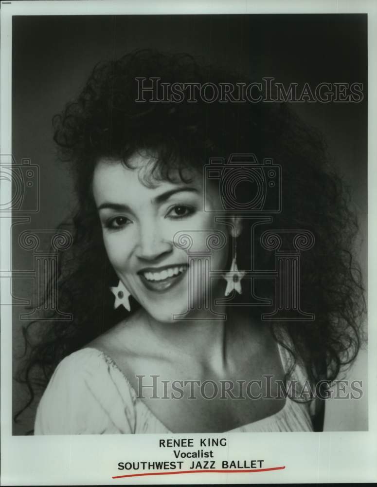 1990 Press Photo Vocalist Renee King of Southwest Jazz Ballet - hca63911- Historic Images