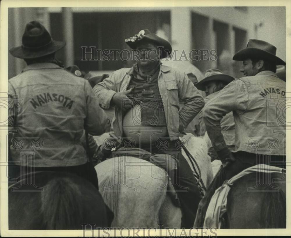 1970 Men on Horseback at Houston Livestock Show and Rodeo - Historic Images