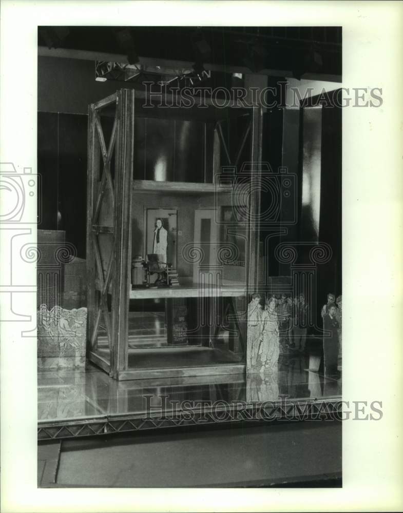 1989 Press Photo Model set for Houston Grand Opera production &quot;New Year&quot;- Historic Images