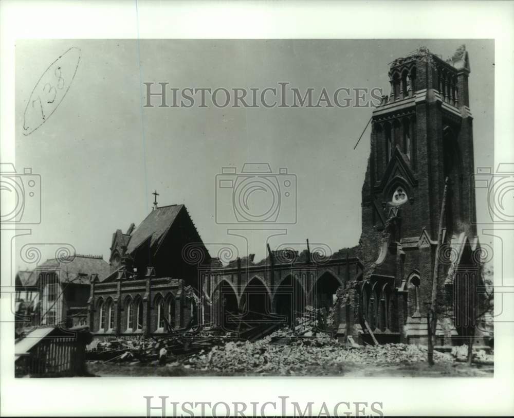 1900 Destruction at St. Patrick's Catholic Church by 1900 Hurricane - Historic Images