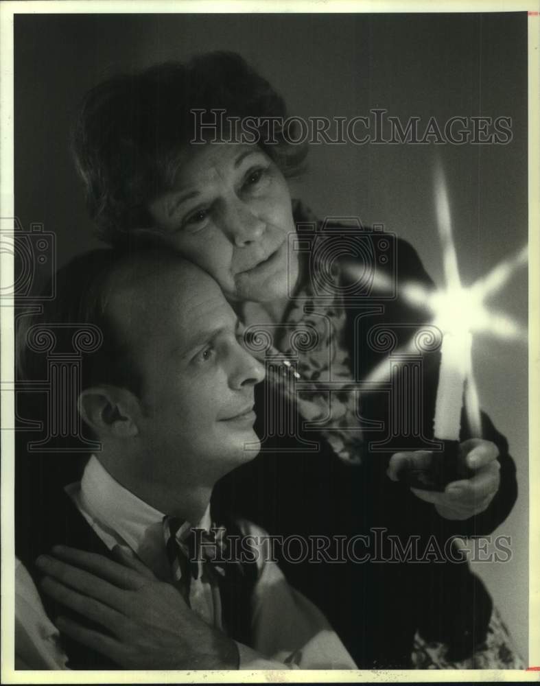 1984 Press Photo Charles Sanders and Bettye Fitzpatrick, Alley Theater, Houston- Historic Images