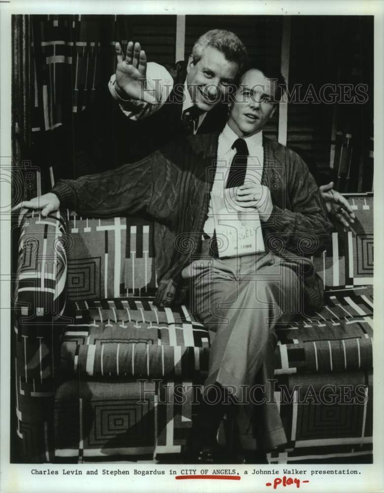 1992 Press Photo Charles Levin and Stephen Bogardus in City of Angels Play- Historic Images