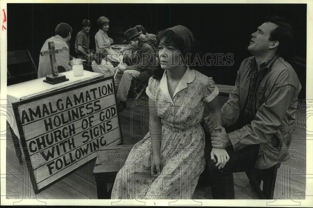 1983 Press Photo Scene from &quot;Holy Ghosts&quot; at Houston&#39;s Nina Vance Alley Theater- Historic Images